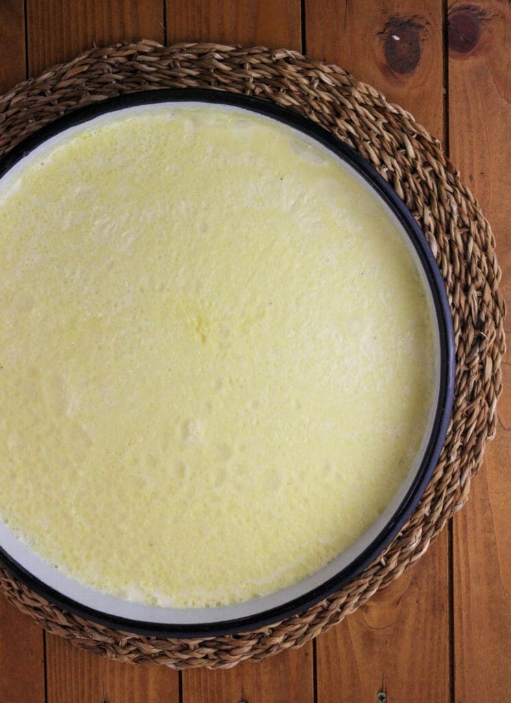 kajmak after the first round of making